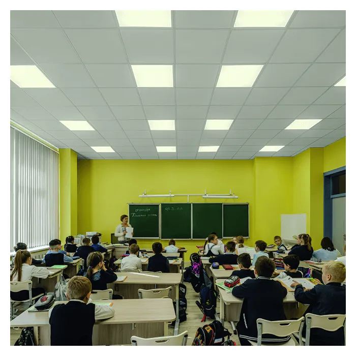 Подвесные потолки Рокфон Школа А15/24 с панелями размерами 600x600 и 1200x600 мм