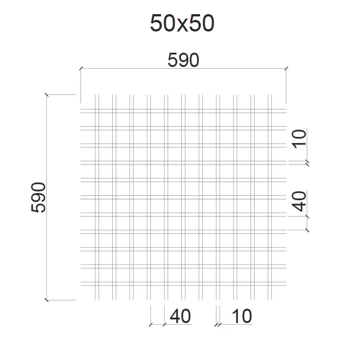 Грильято Е 50х50 H-40 белый матовый