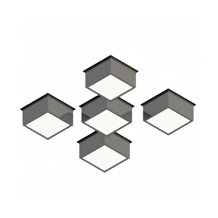 Светильник Pelin PIX Грильято для ячейки 75х75 10Вт 5000К Опал Черный матовый